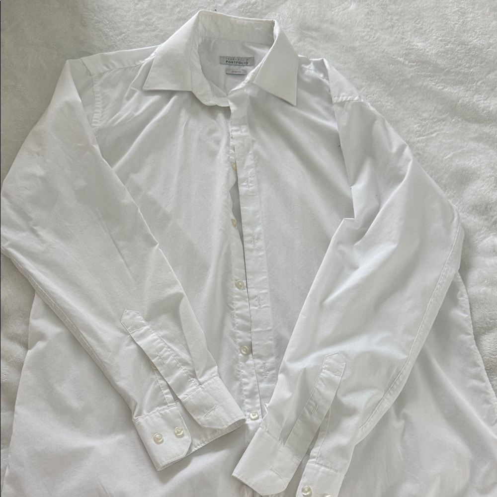Perry Ellis Classic White Dress Shirt
